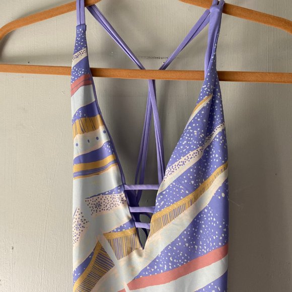 NWT Patagonia violet one piece swimsuit reverse - Picture 2 of 11
